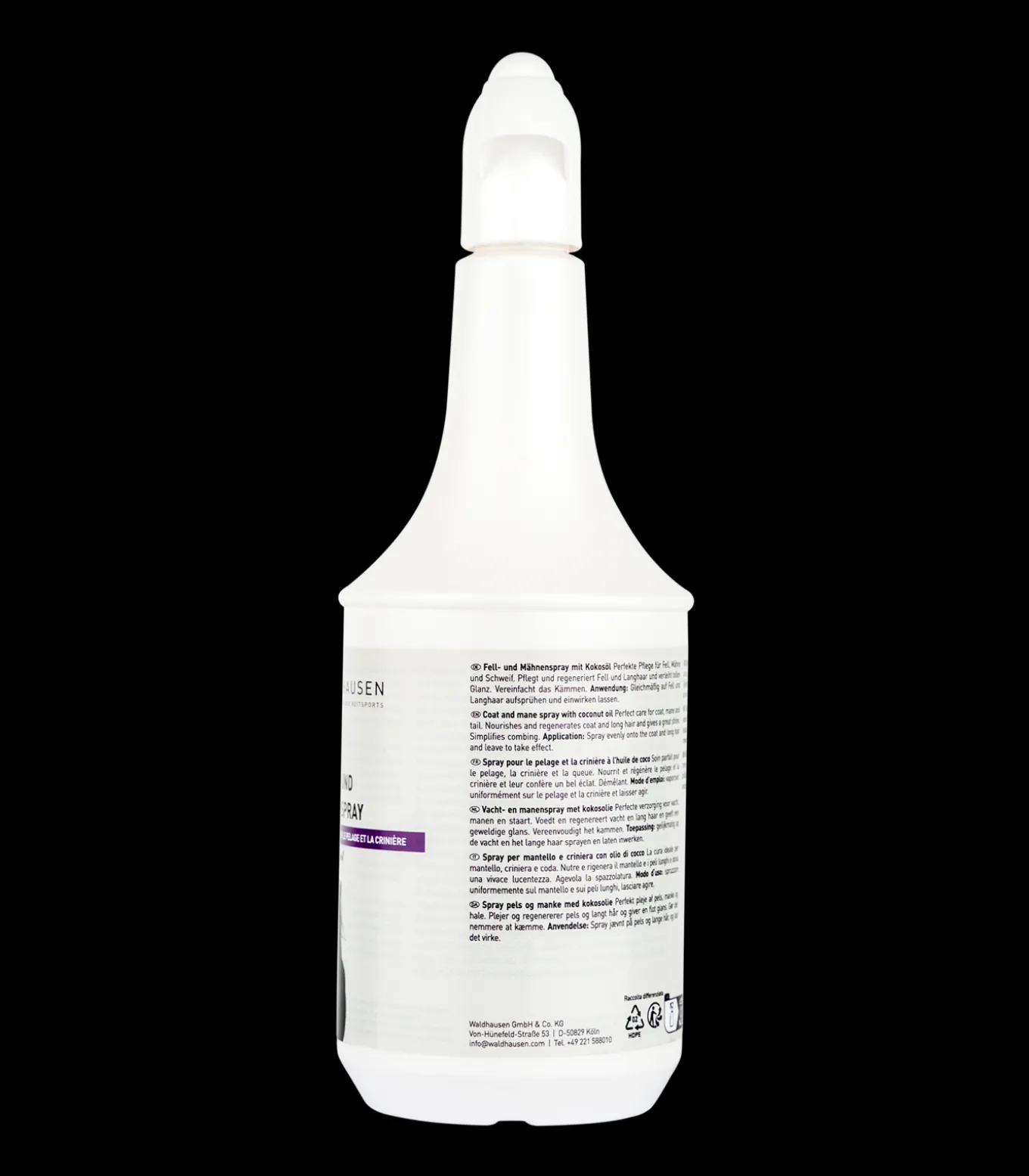 Fell- und Mähnenspray mit Kokosöl, 1000 ml