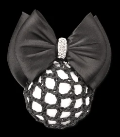 Knotenhaarnetz mit Zierschleife und Spange