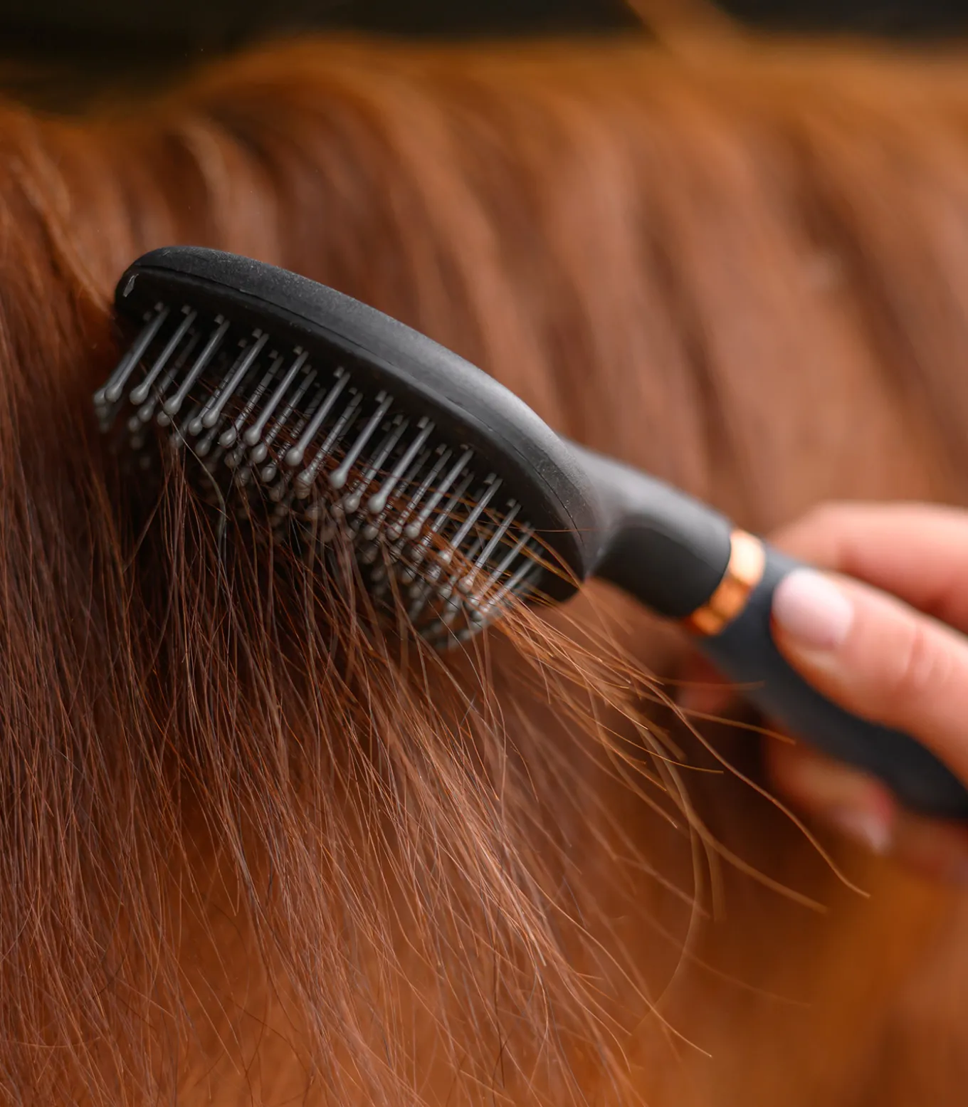 Langhaarbürste mit Gelgriff