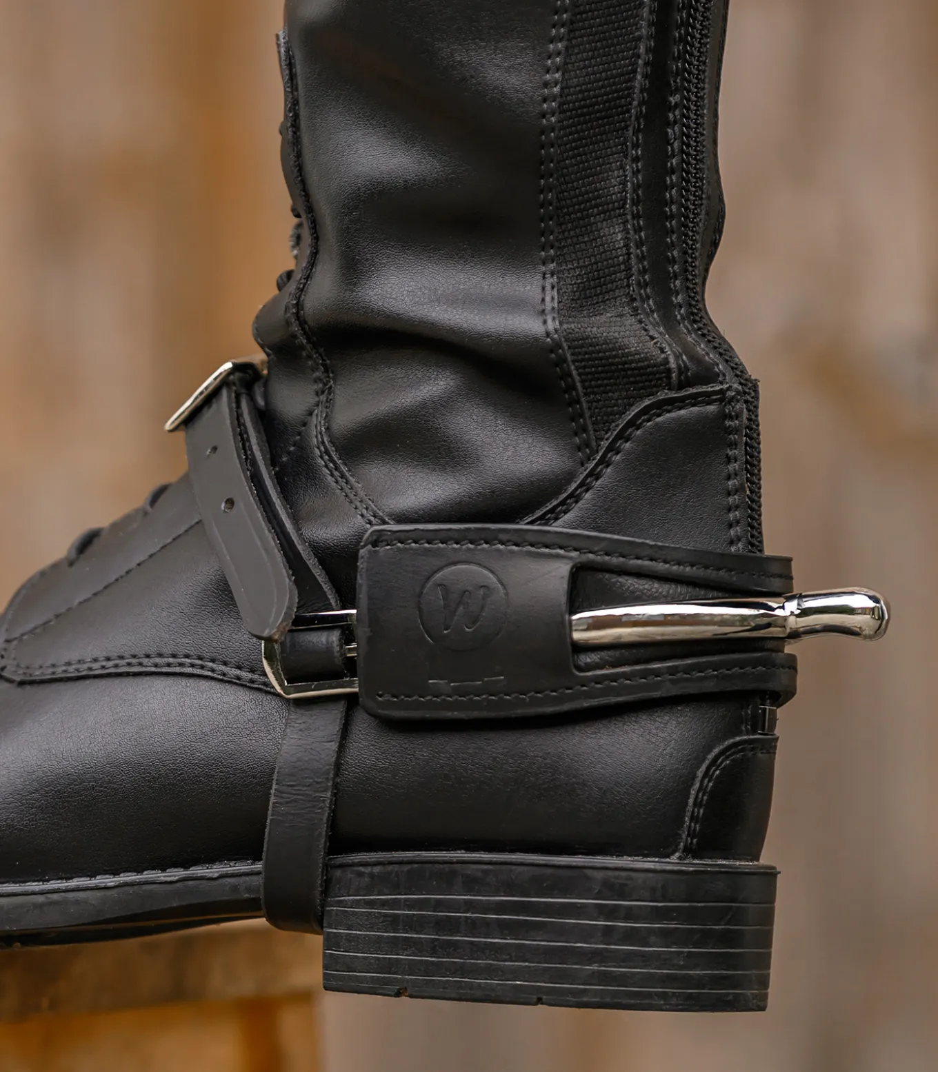 Leder Sporenschutz, Paar