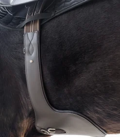 Ledersattelgurt - mit Bauchlatz