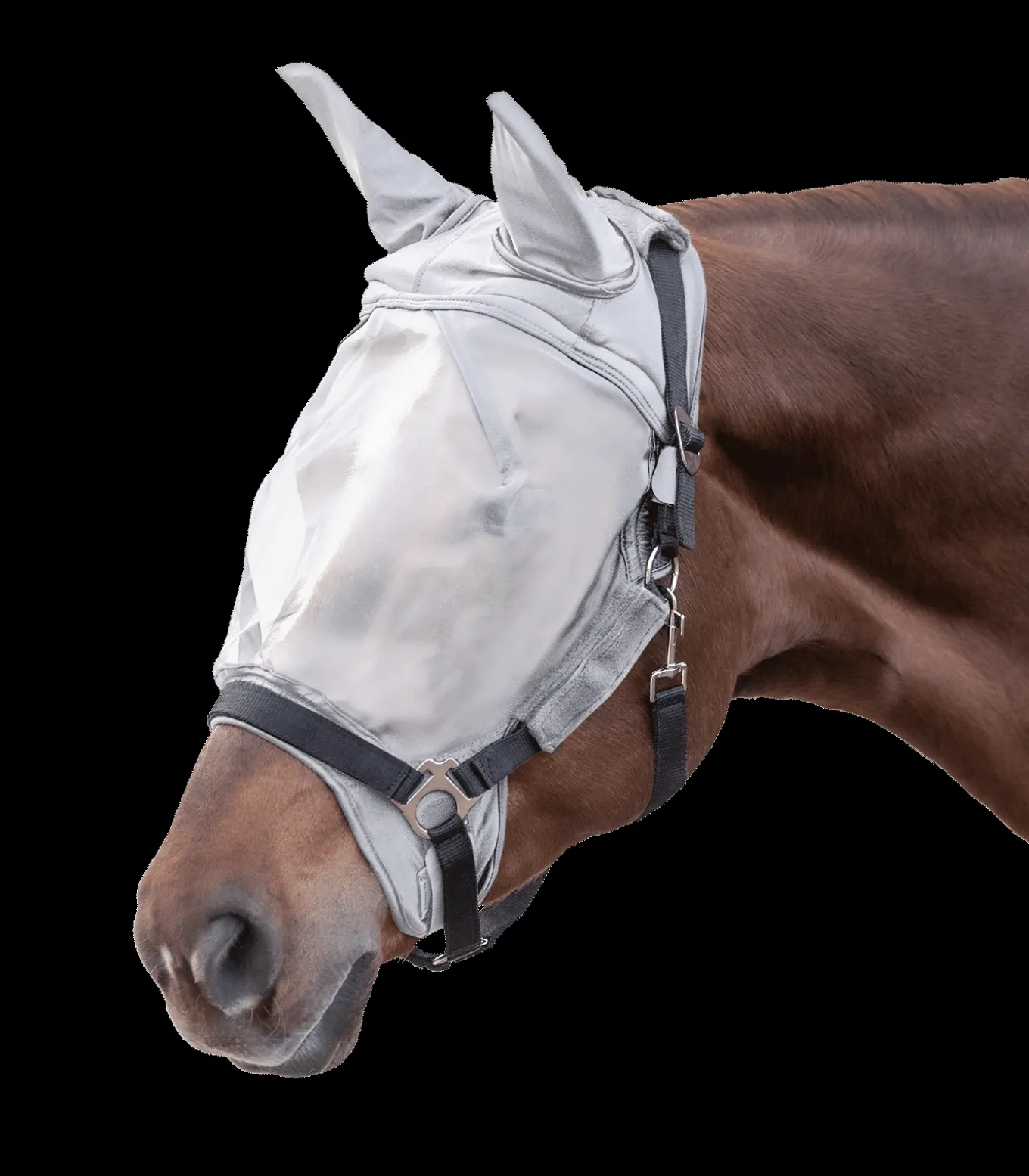 PREMIUM Fliegenmaske f. Halfter, mit Ohrenschutz
