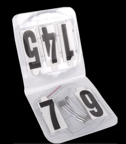 Startnummern Set, oval, mit Gummis