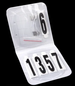 Startnummern Set, oval, mit Gummis